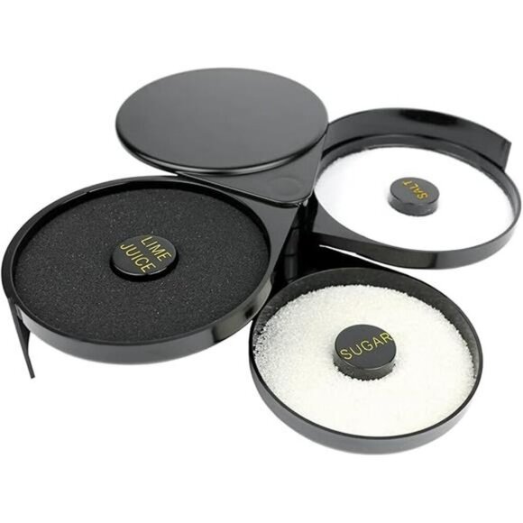 3 Tier Cocktail Glass Rimmer Bartender Salt Sugar Tool for Margaritas Drinks - Picture 7 of 7